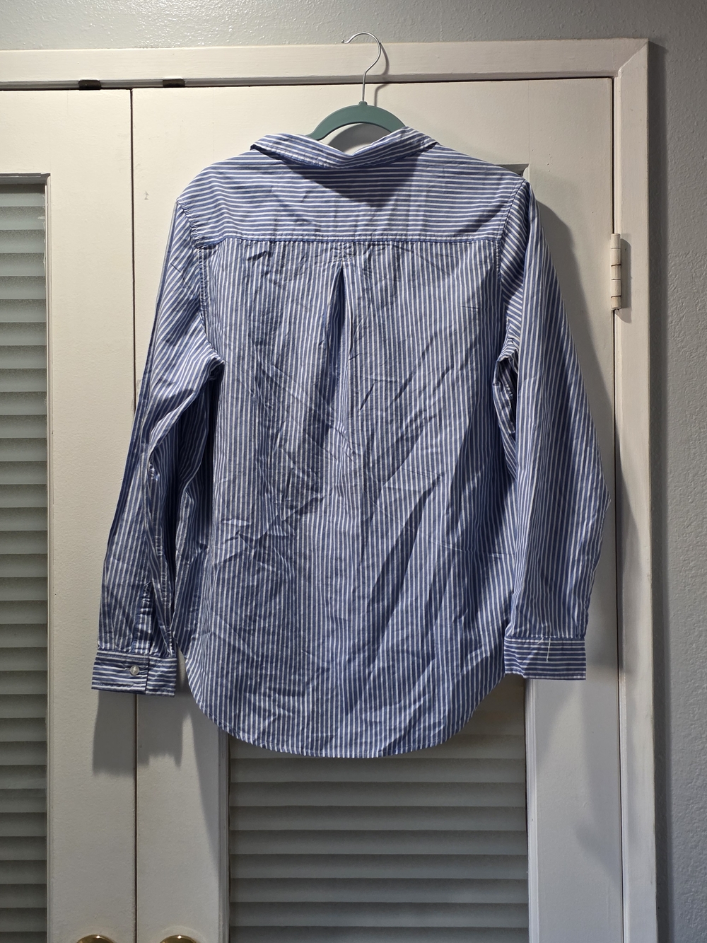 i jeans by Buffalo Blue & White Striped Button-Up with Red Rose Patch - Picture 2 of 3